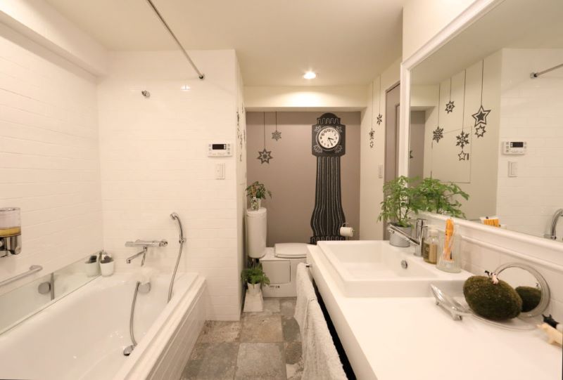 広いバスルームの事例