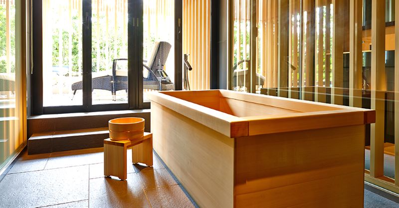 和風なバスルームの事例