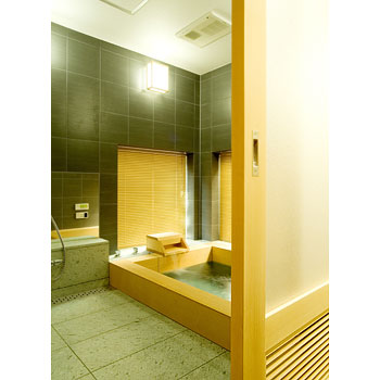 和風なバスルームの事例